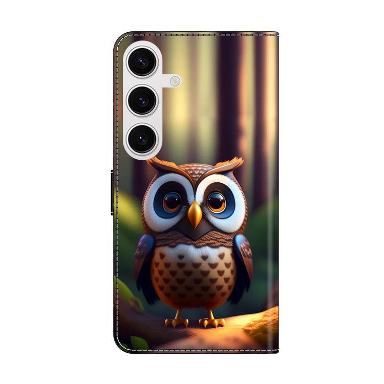 For Samsung Galaxy S24 FE 5G Crystal-Like Painted Vegan Leather Phone Case