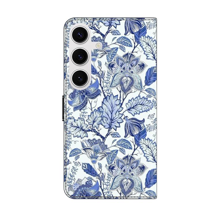 For Samsung Galaxy S25 Edge 5G Crystal-Like Painted Vegan Leather Phone Case