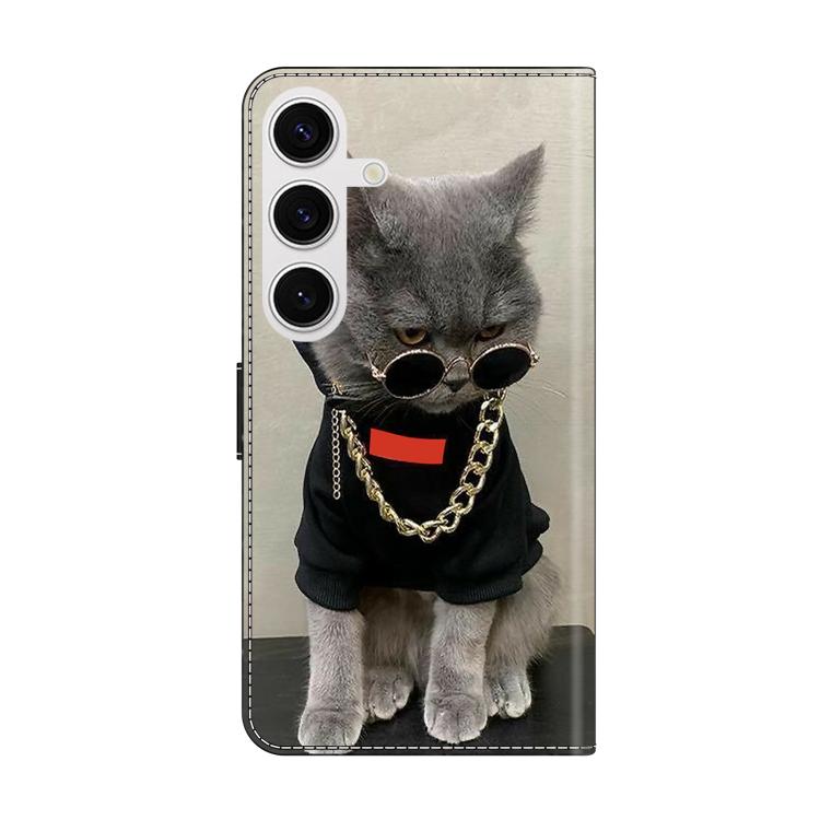 For Samsung Galaxy S25 Edge 5G Crystal-Like Painted Vegan Leather Phone Case