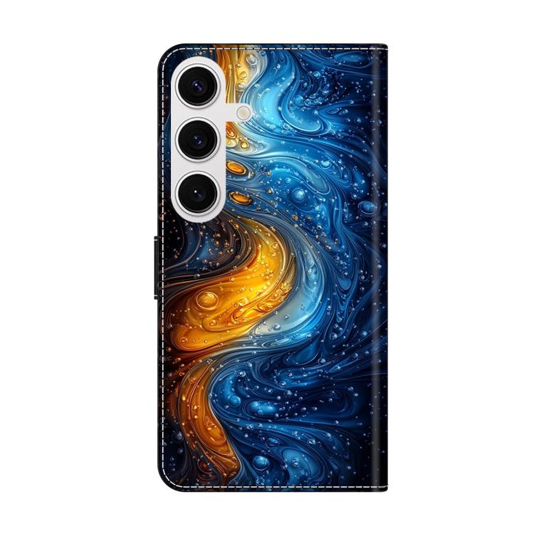 For Samsung Galaxy S25 Edge 5G Crystal-Like Painted Vegan Leather Phone Case