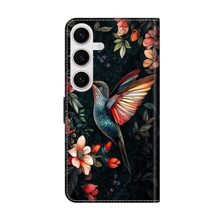For Samsung Galaxy S25 FE 5G Crystal-Like Painted Vegan Leather Phone Case