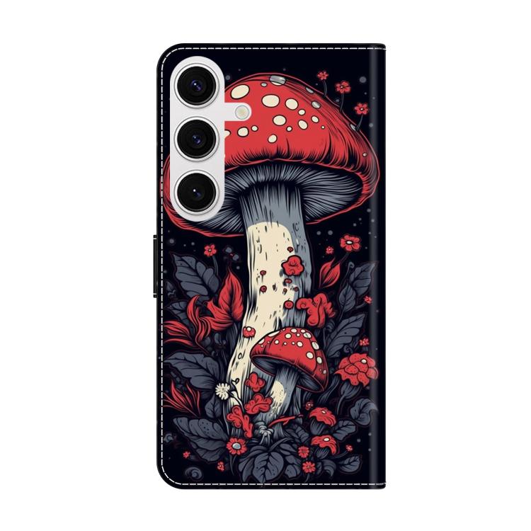 For Samsung Galaxy S25 FE 5G Crystal-Like Painted Vegan Leather Phone Case