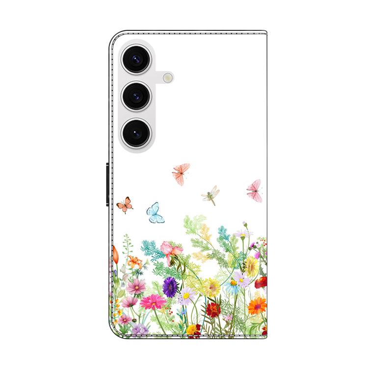 For Samsung Galaxy S25 FE 5G Crystal-Like Painted Vegan Leather Phone Case