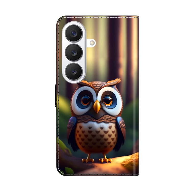 For Samsung Galaxy S26+ 5G Crystal-Like Painted Vegan Leather Phone Case