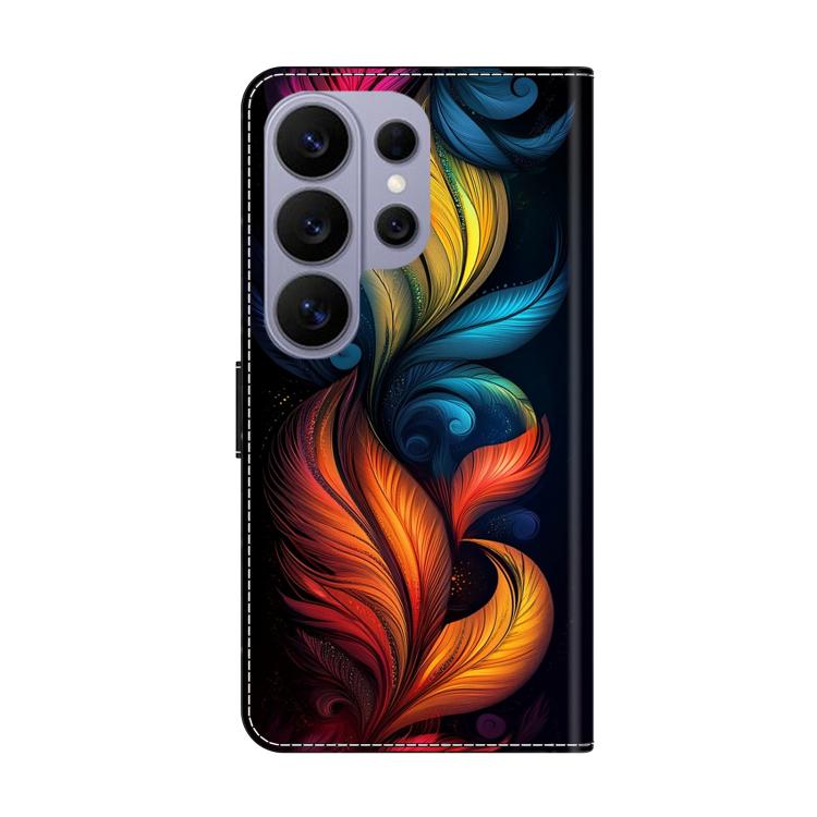 For Samsung Galaxy S26 Ultra 5G Crystal-Like Painted Vegan Leather Phone Case