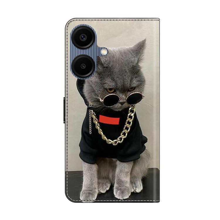 For Samsung Galaxy A07 4G / 5G Crystal-Like Painted Vegan Leather Phone Case