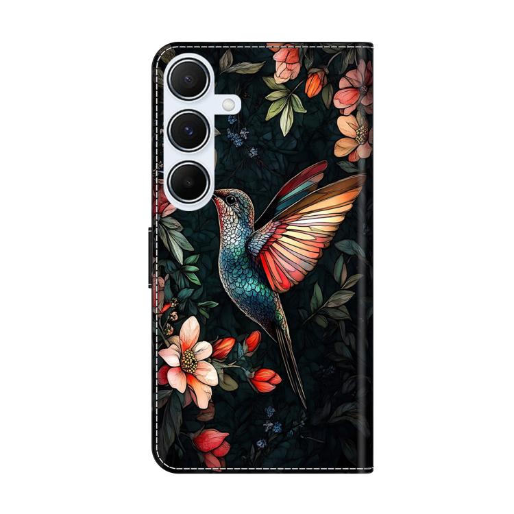 For Samsung Galaxy A24 4G Crystal-Like Painted Vegan Leather Phone Case