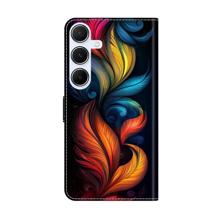 For Samsung Galaxy A24 4G Crystal-Like Painted Vegan Leather Phone Case