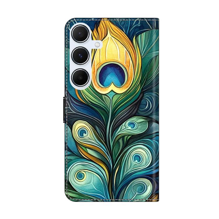 For Samsung Galaxy A24 4G Crystal-Like Painted Vegan Leather Phone Case