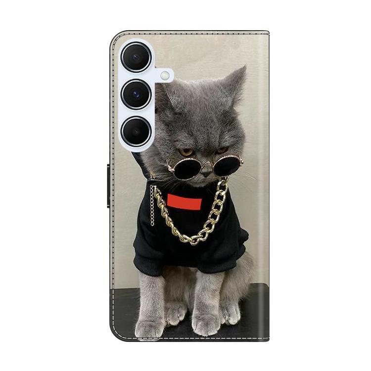 For Samsung Galaxy A24 4G Crystal-Like Painted Vegan Leather Phone Case