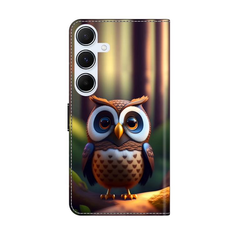 For Samsung Galaxy A24 4G Crystal-Like Painted Vegan Leather Phone Case