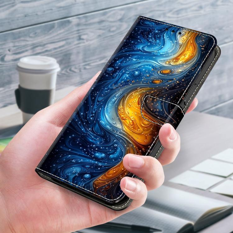 For Samsung Galaxy A25 5G Crystal-Like Painted Vegan Leather Phone Case