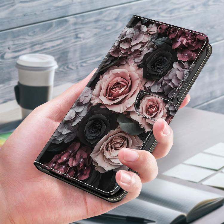 For Samsung Galaxy A25 5G Crystal-Like Painted Vegan Leather Phone Case
