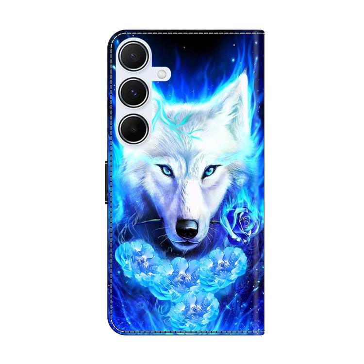 For Samsung Galaxy A55 5G Crystal-Like Painted Vegan Leather Phone Case