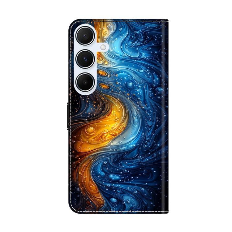 For Samsung Galaxy A55 5G Crystal-Like Painted Vegan Leather Phone Case