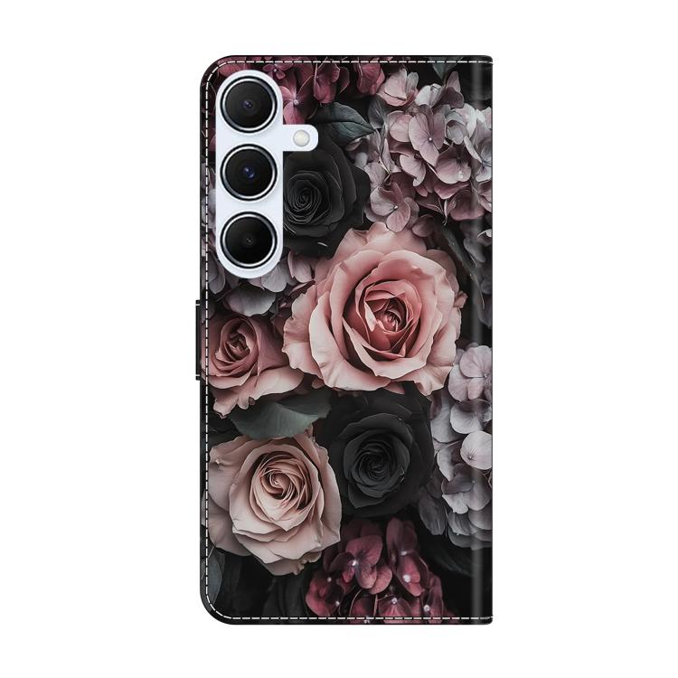 For Samsung Galaxy A55 5G Crystal-Like Painted Vegan Leather Phone Case