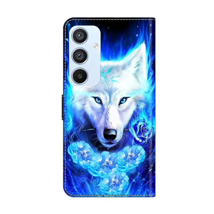 For Samsung Galaxy A54 5G Crystal-Like Painted Vegan Leather Phone Case