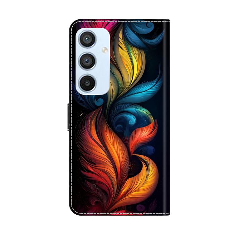 For Samsung Galaxy A54 5G Crystal-Like Painted Vegan Leather Phone Case