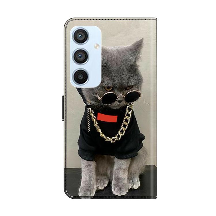 For Samsung Galaxy A54 5G Crystal-Like Painted Vegan Leather Phone Case