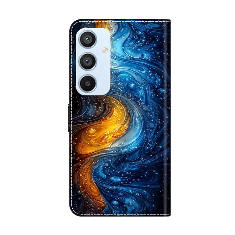 For Samsung Galaxy A54 5G Crystal-Like Painted Vegan Leather Phone Case