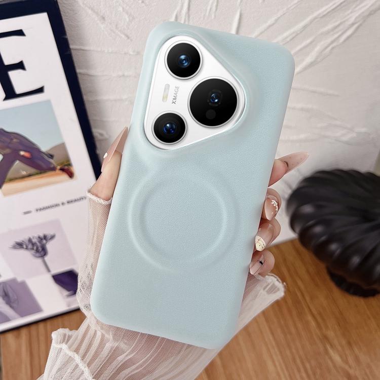 For Huawei Pura 70 Matte Velvet Finish PC + Vegan Leather Magnetic Phone Case