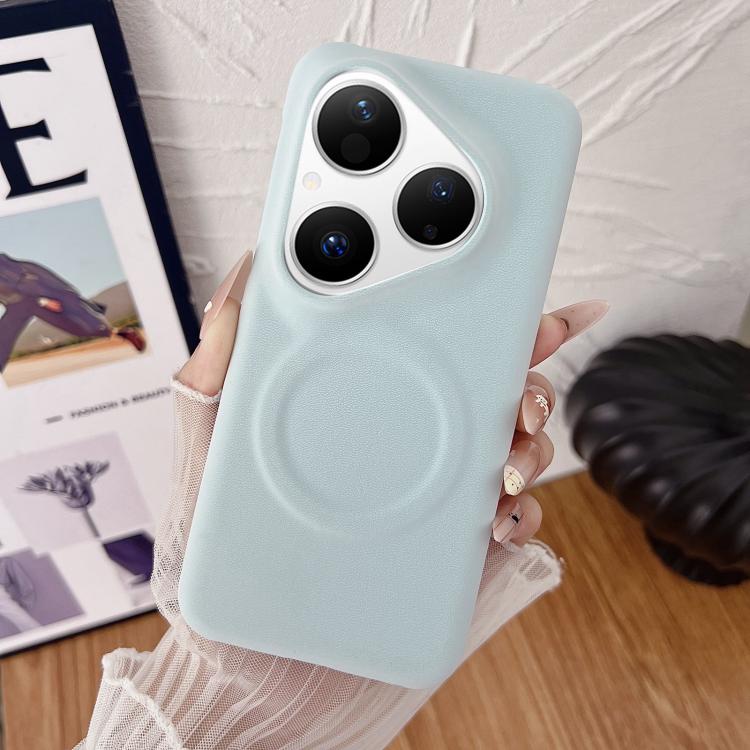 For Huawei Pura 80 5G Matte Velvet Finish PC + Vegan Leather Magnetic Phone Case