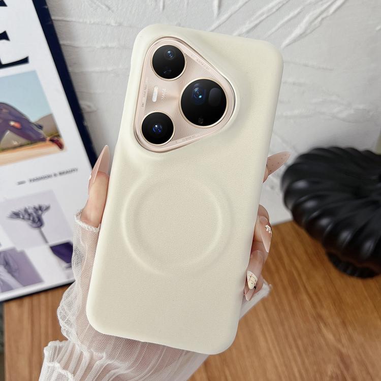 For Huawei Pura 80 Ultra 5G Matte Velvet Finish PC + Vegan Leather Magnetic Phone Case