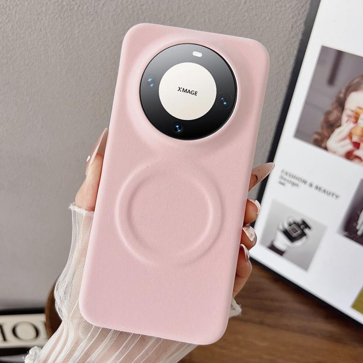 For Huawei Mate 60 Pro/60 Pro+ Matte Velvet Finish PC + Vegan Leather Magnetic Phone Case