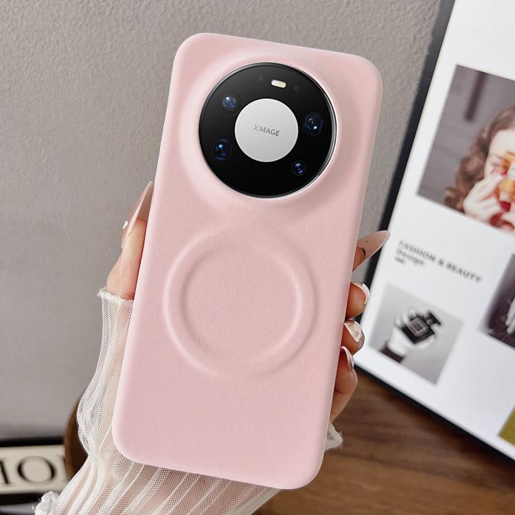 For Huawei Mate 80 Pro Max Matte Velvet Finish PC + Vegan Leather Magnetic Phone Case