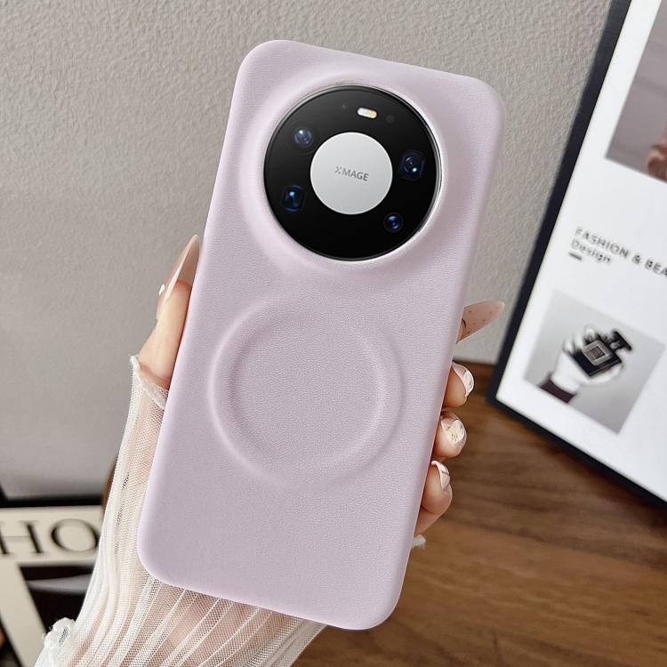 For Huawei Mate 80 Pro Max Matte Velvet Finish PC + Vegan Leather Magnetic Phone Case
