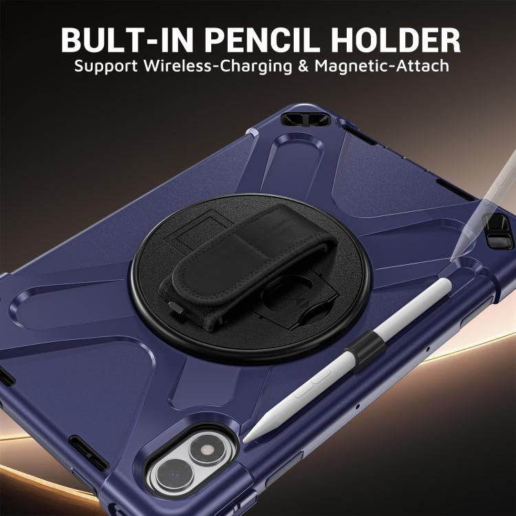 For Xiaomi Redmi Pad 2 Pro 12.1 2026 Rotatable Holder Silicone Hybrid PC Tablet Case with Shoulder Strap