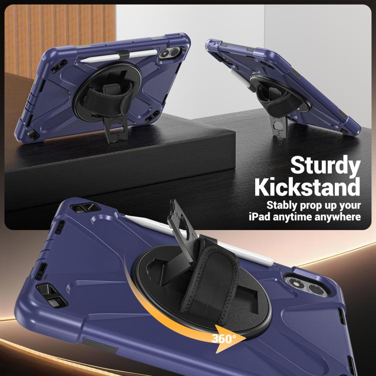 For Xiaomi Redmi Pad 2 Pro 12.1 2026 Rotatable Holder Silicone Hybrid PC Tablet Case with Shoulder Strap
