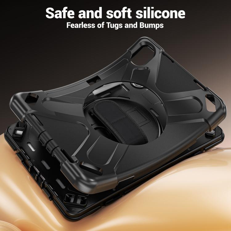 For Xiaomi Redmi Pad 2 Pro 12.1 2026 Rotatable Holder Silicone Hybrid PC Tablet Case with Shoulder Strap