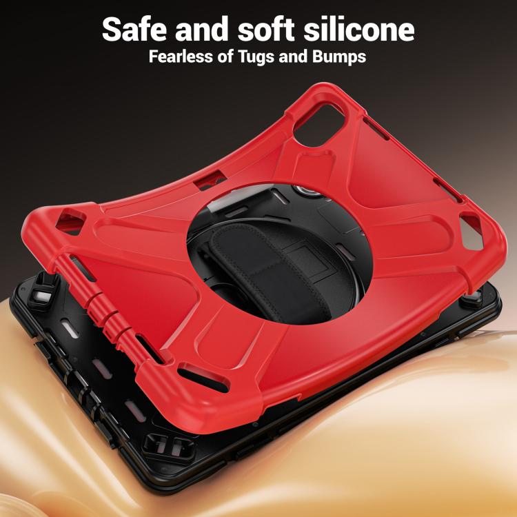For Xiaomi Redmi Pad 2 Pro 12.1 2026 Rotatable Holder Silicone Hybrid PC Tablet Case with Shoulder Strap