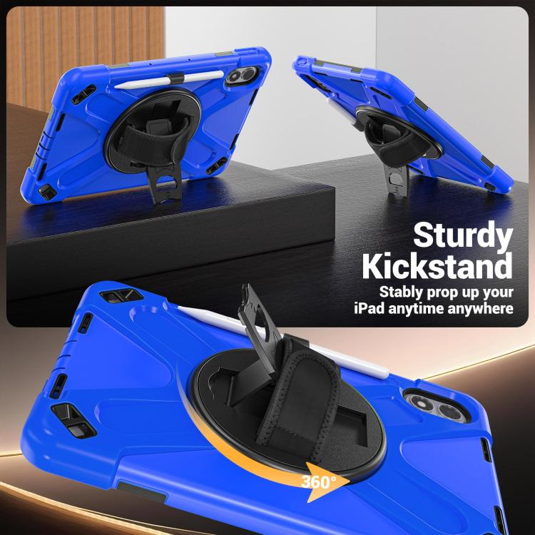 For Xiaomi Redmi Pad 2 Pro 12.1 2026 Rotatable Holder Silicone Hybrid PC Tablet Case with Shoulder Strap