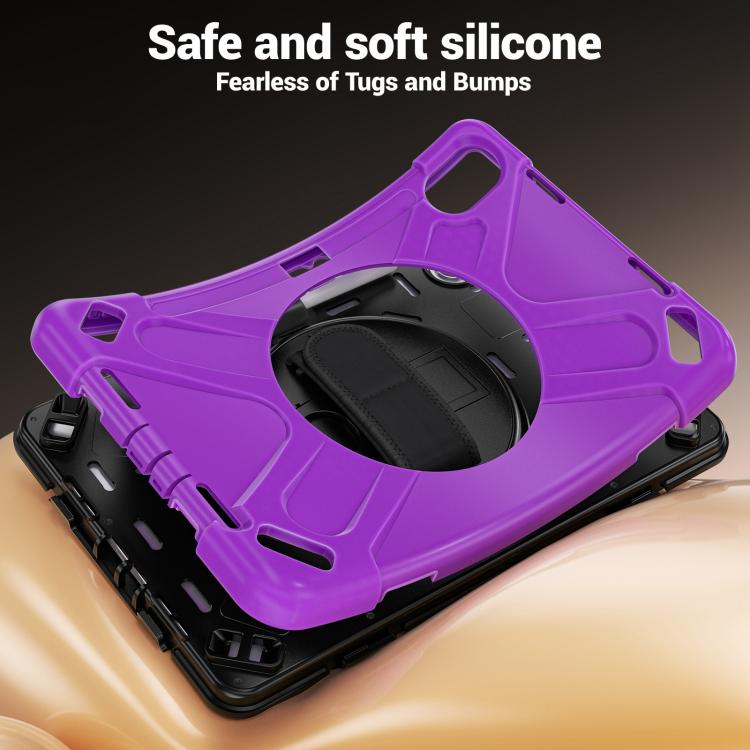 For Xiaomi Redmi Pad 2 Pro 12.1 2026 Rotatable Holder Silicone Hybrid PC Tablet Case with Shoulder Strap