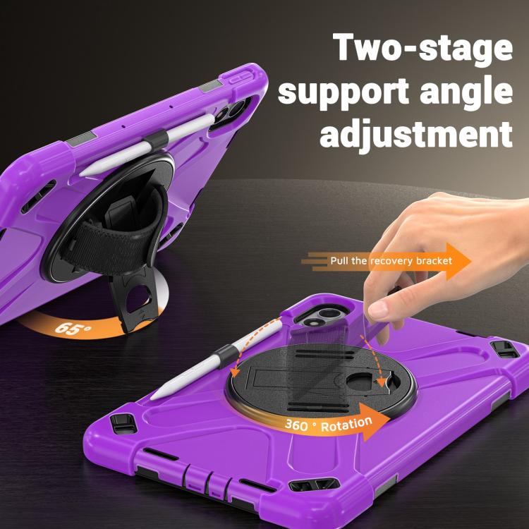 For Xiaomi Redmi Pad 2 Pro 12.1 2026 Rotatable Holder Silicone Hybrid PC Tablet Case with Shoulder Strap
