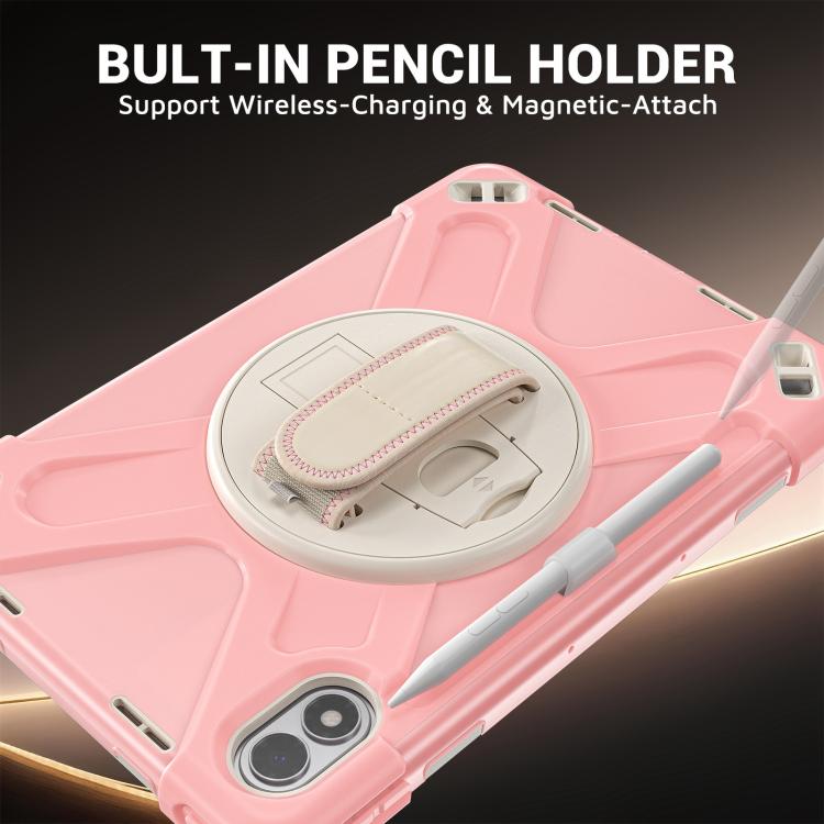 For Xiaomi Redmi Pad 2 Pro 12.1 2026 Rotatable Holder Silicone Hybrid PC Tablet Case with Shoulder Strap