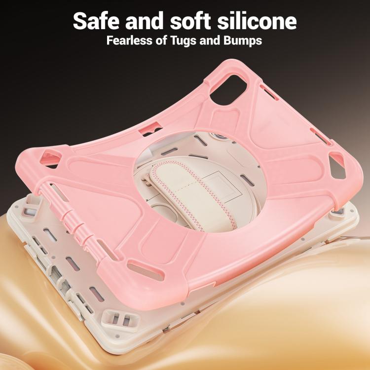 For Xiaomi Redmi Pad 2 Pro 12.1 2026 Rotatable Holder Silicone Hybrid PC Tablet Case with Shoulder Strap