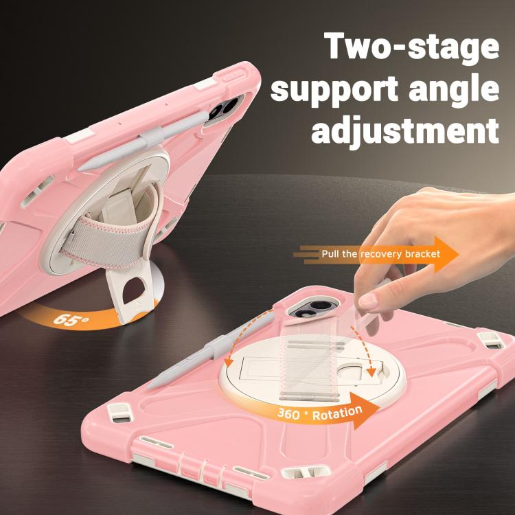 For Xiaomi Redmi Pad 2 Pro 12.1 2026 Rotatable Holder Silicone Hybrid PC Tablet Case with Shoulder Strap