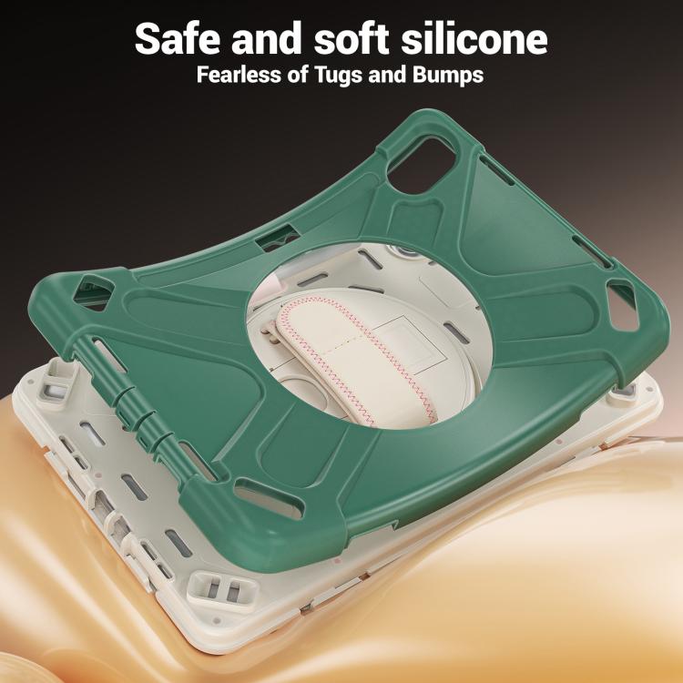 For Xiaomi Redmi Pad 2 Pro 12.1 2026 Rotatable Holder Silicone Hybrid PC Tablet Case with Shoulder Strap