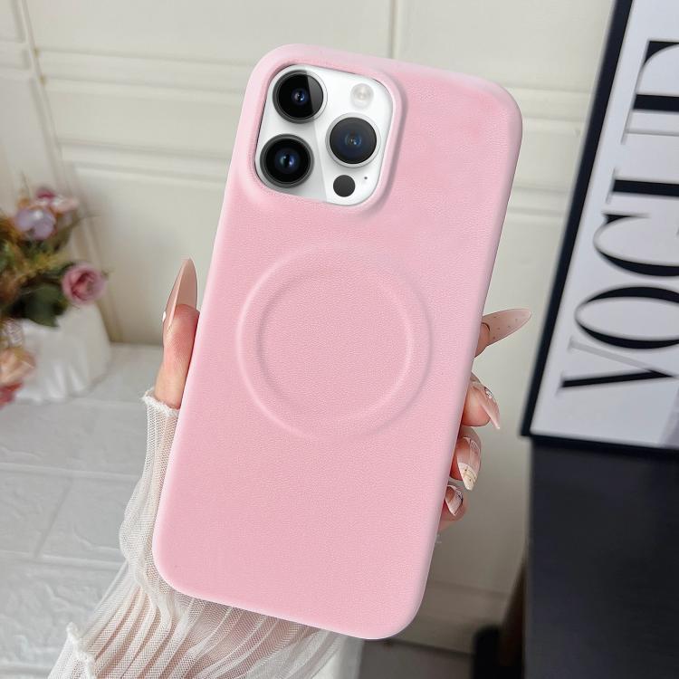For iPhone 13 Pro Matte Velvet Finish PC + Vegan Leather Magnetic Phone Case