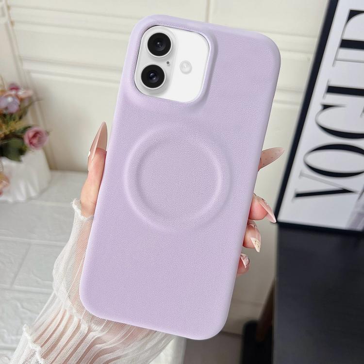For iPhone 17 Matte Velvet Finish PC + Vegan Leather Magnetic Phone Case