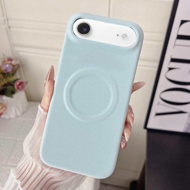 For iPhone Air Matte Velvet Finish PC + Vegan Leather Magnetic Phone Case