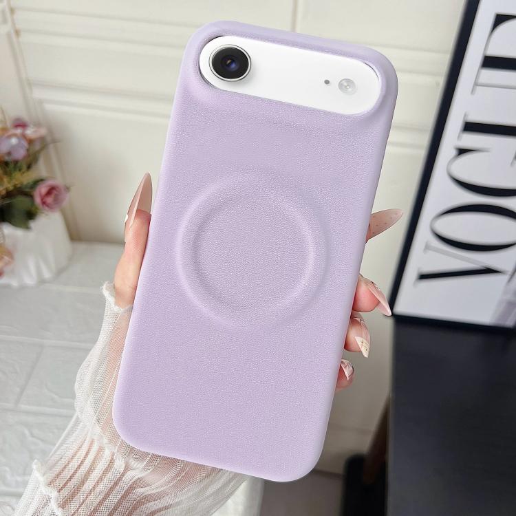 For iPhone Air Matte Velvet Finish PC + Vegan Leather Magnetic Phone Case