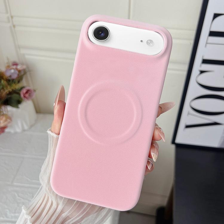 For iPhone Air Matte Velvet Finish PC + Vegan Leather Magnetic Phone Case