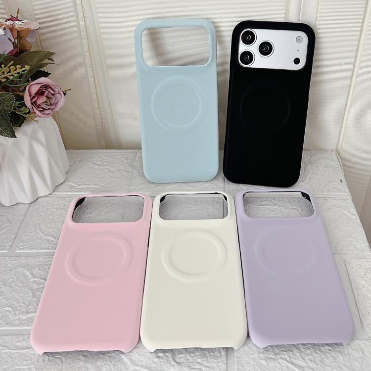 For iPhone 13 Pro Matte Velvet Finish PC + Vegan Leather Magnetic Phone Case