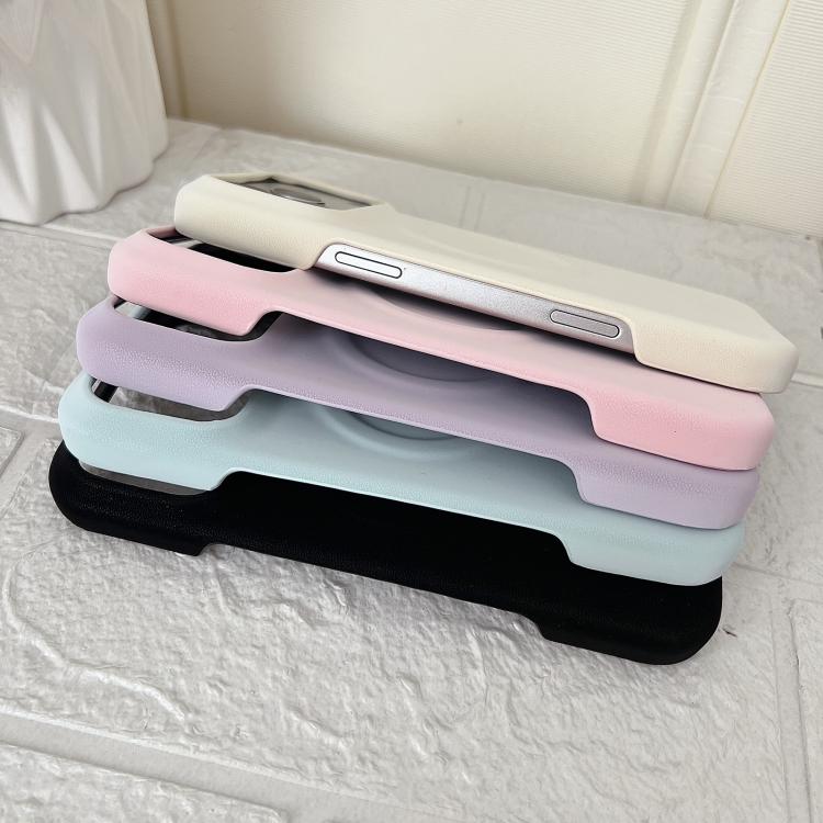 For iPhone 16 Pro Max Matte Velvet Finish PC + Vegan Leather Magnetic Phone Case