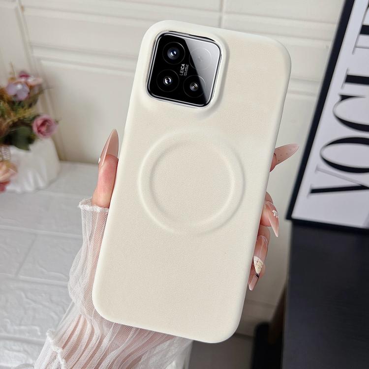 For Xiaomi 15 Matte Velvet Finish PC + Vegan Leather Magnetic Phone Case