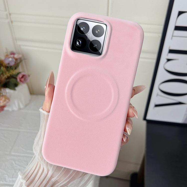 For Xiaomi 15 Pro Matte Velvet Finish PC + Vegan Leather Magnetic Phone Case